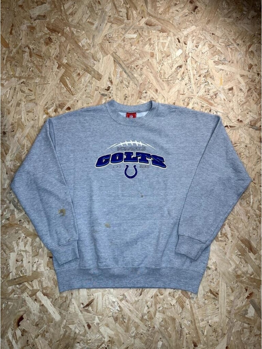 Vintage Indianapolis Colts Crewneck Sweatshirt XL Gray NFL Football Graphic